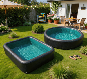 <span class=keywords><strong>Piscine</strong></span> gonflable pliable en PVC léger <span class=keywords><strong>avec</strong></span> technologie Drop Stitch pour les sorties en plein air et les divertissements aquatiques dans la cour - Product Image 6