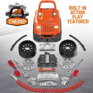 Voiture télécommandée démontable tout-terrain IR RC avec lumières et sons, kit de réparation et de jeu d'imitation pour enfants - Product Image 3
