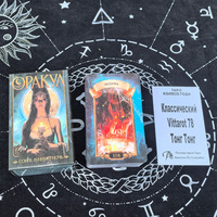 Juego de Cartas de Mesa Tapo, 78 Piezas, Cartas de Tarot Rusas al por Mayor, Baraja de Cartas de Oráculo con Guía Impresa