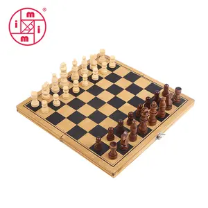 Sıcak satış toptan ahşap satranç katlanır kurulu yetişkin oyunu satranç hediye için