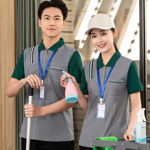 Uniforme de ménage printemps-été 2023-10 pour hôtel, vêtements de travail à manches courtes pour les employés de ménage, vêtements professionnels pour le service hôtelier - Product Image 2