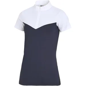 New Style Women Equestrian Short Sleeve Shirts Ladies Equestrian Competition Show Tops Base Layer Female Tops