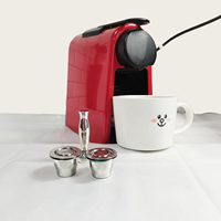 Capsules de café réutilisables en acier inoxydable, vente en gros, économie d'argent, accessoires pour la maison, le bureau et le café, nouveauté 2024