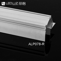 Profil LED encastrable pour plafond en plaques de plâtre, éclairage indirect en aluminium courbé pour éclairage commercial