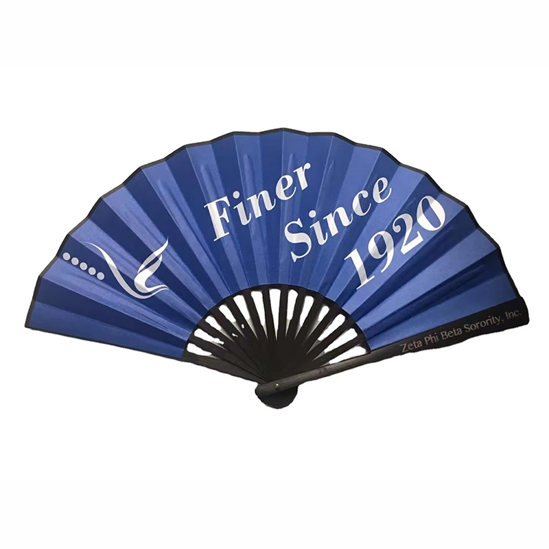 High Quality Fast Delivery Time Double Side Printing Folding Bamboo Handfan Decoration Custom Branded Hand Held Fan With Logo