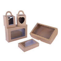 Boîte en carton kraft de qualité alimentaire en matériaux recyclés avec impression personnalisée pour emballages de cupcakes, beignets, gâteaux, boîtes cadeaux à poignée