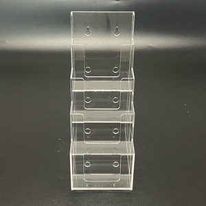 Treo tường hoặc máy tính để bàn Acrylic Brochure chủ 4 túi rõ ràng văn học Rack hiển thị cho tờ rơi, tờ rơi, và Catalog - Product Image 4