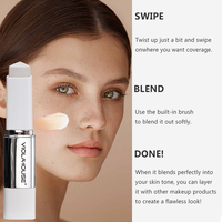 Foundation Private Label Whitening Foundation Stick Mencerahkan Warna Kulit Koreksi Concealer Foundation Berwarna Makeup