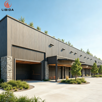 Edificio Metálico de Estructura de Acero Prediseñada, Nave Industrial Prefabricada con Estructura de Acero, Apta para Taller, Almacén