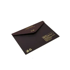 Envelope de papel de envelope, envelope de papel de envelope de folha de ouro impressa personalizada, uso pessoal ou de casamento, envelope de papel de convite com logotipo