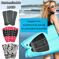 Tapis antidérapant pour planche de surf en EVA avec logo personnalisé, adhésif 3M, imperméable, pour la traction arrière de la planche de SUP, planche à pagaie, surf