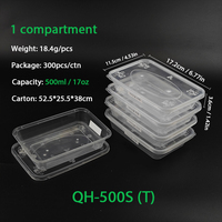 Conteneurs en plastique clairs jetables de boîtes d'emballage de nourriture de 17oz-50oz pour des sushi à emporter 22oz 24oz 25oz 28oz 32oz 35oz 38oz 40oz