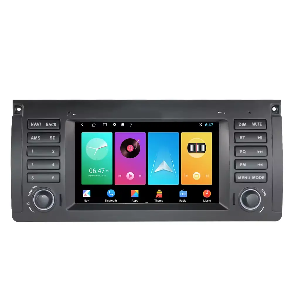 Vendas diretas da fábrica, rádio automotivo Android Ips + dsp, DVD GPS para Bmw E53 X5 E39 M5 Obd2 vídeo Bt 4G Wi-Fi Rds estéreo 1 + 16 2 + 32
