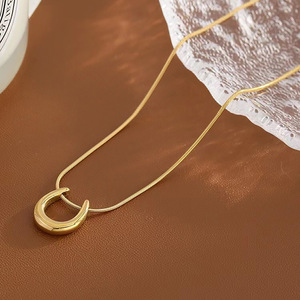 Collana da Donna con Ciondolo a Cuore, Stile Europeo e Americano, Lusso Discreto, in Acciaio Inossidabile con Catena a <span class=keywords><strong>Serpente</strong></span> e Diamanti - Product Image 2