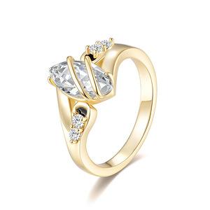 S925 Sterling Silver Marquise Cut Moissanite Twisted Open <b>Adjustable</b> <b>Ring</b> For Women Engagement Wedding Jewelry Gift - Product Image 1