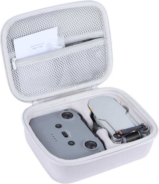 Storage Case Compatible with DJI Mini 4K Drone Accessories, with Propeller Protectors and Control Stick Cover (Grey)
