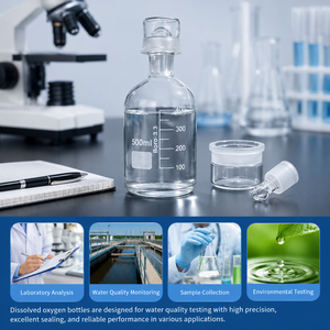Bouteille en verre borosilicate Degao pour l'oxygène dissous, bouteille graduée pour échantillons d'eau, bouteille BOD pour les tests environnementaux des eaux usées - Product Image 2