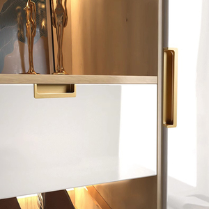 Tirador de Muebles Empotrado de Aleación de Zinc, Diseño Moderno Minimalista de Lujo, Tirador Oculto para Puertas de Armarios de Cocina y Dormitorio - Product Image 2