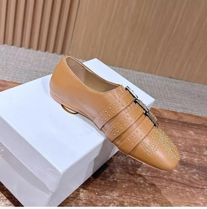 Mocassins à rivets pour <span class=keywords><strong>femme</strong></span>, version montante, nouveau style printemps, en cuir véritable, à bout carré, chaussures plates polyvalentes avec boucle de ceinture - Product Image 5