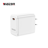Adaptateur de chargeur mural WISESIR 20W GaN PD 3.0 Type-C avec sortie 5V/3A et protection OTP pour 17 Pro