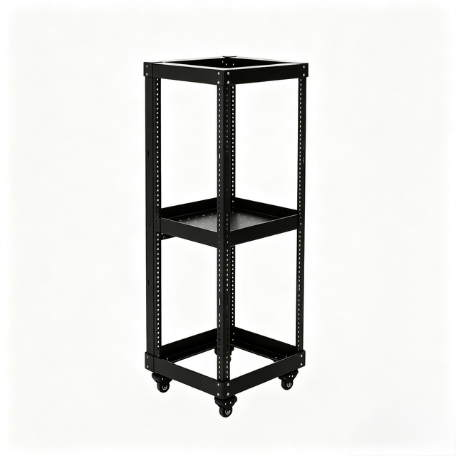 32U 520*1600*600mm  19 Inch 4-post Open Server Rack Deep SPCC Cold-rolled Steel Network Rack Cabinet Mobile.