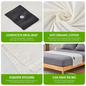 Sprei Anti-EMF dengan 15% Perak untuk Mengurangi Stres dan Anti-Kelelahan, Bersertifikasi OEKO untuk Penggunaan Hotel, 300TC - Product Image 2