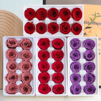 Nouveauté en gros : Têtes de roses éternelles naturelles, magnifiques et durables (3-5 ans), élégantes, faites à la main pour la Fête des Mères