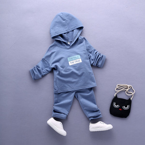 Conjunto de Sudadera con Capucha y Pantalones Deportivos de Moda Coreana para Niños, Trajes de Entrenamiento en Taobao - Product Image 3