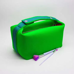 Trousse de maquillage de luxe en toile avec logo personnalisé, pochette à cosmétiques souple à fermeture éclair, organisateur de toilette élégant pour femmes, soins de la peau, voyage - Product Image 3