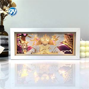 Lámpara de Papel 3D con Luz LED Nocturna de One Piece, Decoración de Habitación con Corte de Papel Manga, Regalo para Fiestas, Lámpara de Anime con Caja de Luz - Product Image 5