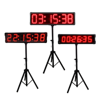 Reloj Cronómetro Deportivo LED Grande de Una o Dos Caras YIZHI para Exteriores, con Cuenta Regresiva, Resistente al Agua IP65, Cronómetro para Maratón con Soportes de Trípode