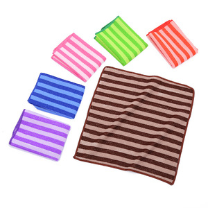 Striped <b>Microfiber</b> Kitchen <b>Towel</b> Rectangle Oil Absorbing Stain Removing Thickened For Kitchen Use - Product Image 5