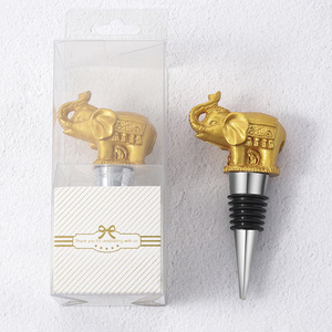 Elephant Wine Stopper Gold Metal <b>Sealing</b> Bottle Stoppers For Weddings Parties - Product Image 1
