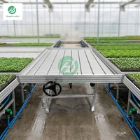 Serre de culture hydroponique Hangdi Tidal Bench Ebb Flow Flood Drain Seedbed avec couvercle en alliage d'aluminium, grande taille