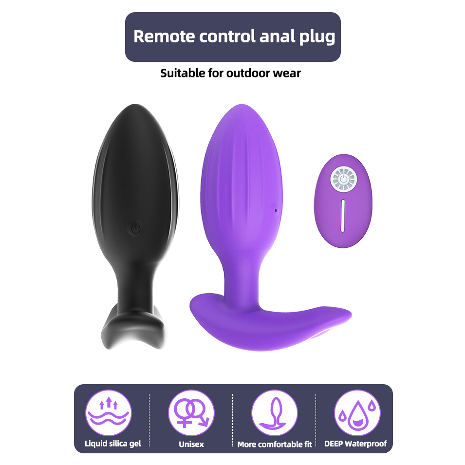 Plug Anal Con Vibration Remote Control Electric Anal Plug Rear Toy Massager  Men Women Butt Plug Sex Toys Anal| Alibaba.com