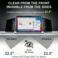 Bingkai Cetak Sutra 2 Arah 22.5 °   Filter Privasi Anti-Spy Anti-Refleksi yang Dapat Dilepas untuk Macbook Air 13.3" Notebook