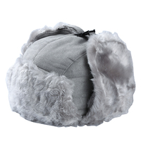 Sombrero de cazador de piel tipo Leifeng Unisex, gorro cálido con alerones para las orejas, para invierno