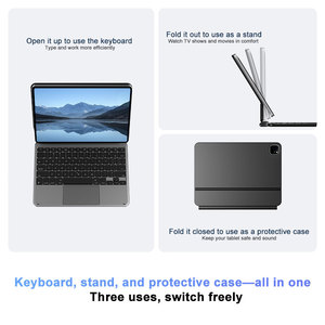 Teclado Magnético <span class=keywords><strong>Smart</strong></span> <span class=keywords><strong>Folio</strong></span> con Trackpad Multitáctil, Soporte Flotante Inalámbrico BT para iPad Air 13 Pro 12.9 Pulgadas - Product Image 5