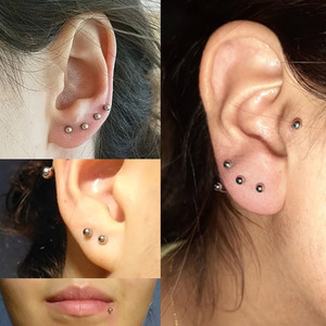 G23เจาะริมฝีปากหมุดไทเทเนียมแบบสั่น <span class=keywords><strong>labret</strong></span> เจาะภายนอกสตั๊ดกระดูกอ่อนเครื่องประดับร่างกาย