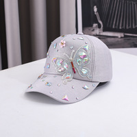 Gorra de Béisbol con Pedrería de Colores, Gorra de Béisbol Moderna, Sombreros para el Sol para Mujer