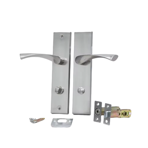 Poignée de <span class=keywords><strong>porte</strong></span> à levier de passage OEM de luxe en alliage de zinc, avec plaquette longue, en laiton massif, à motif losanges moletés droits, pour <span class=keywords><strong>porte</strong></span> intérieure - Product Image 3