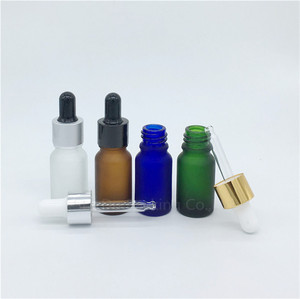 <span class=keywords><strong>10cc</strong></span> de ámbar azul claro botella de vidrio verde con cuentagotas 10ml botella de vidrio de aceite esencial - Product Image 1