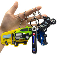 Porte-clés personnalisés en PVC pour véhicules, impression par transfert thermique, en caoutchouc souple, pour voiture, bus, moto, OEM pour promotion et entreprise