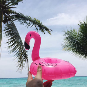 Inflatable Flamingo Beverage <b>Holder</b> Floating Cup Cooler For Swimming Pool Party Drink Float Unisex PVC Material - Product Image 2