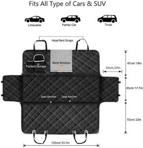 Bleu de siège de voiture, couvre-siège, matière matelassé, invisible, pour animaux de compagnie, de style universel - Product Image 6