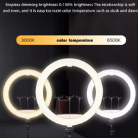 Haute Qualité 18 Pouces Selfie LED Anneau Lumière Beauté Lampe Blanche Avec 2.1m Trépied Stand 3 Support de Téléphone pour Vidéo Tiktok Live Stream