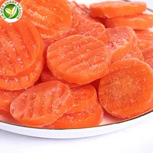 Prezzo all'ingrosso IQF taglio carote congelate a fette quadrate striscia di forma quadrata sana naturale congelamento organico alla rinfusa