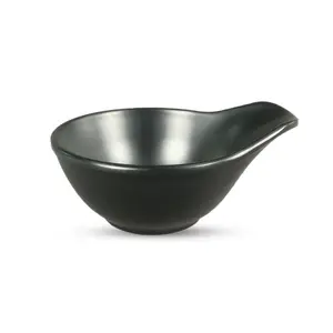 New design hot selling factory directly black plain mini mixing melamine plastic bowl