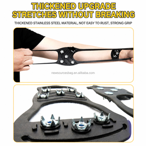 Ramponi Professionali a 10 Punte per Campeggio e Arrampicata, Antiscivolo per Ghiaccio e Neve, con Punte in Silicone SEOCHP3 - Product Image 5