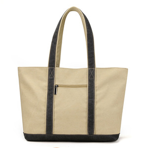 Women's Tote <b>Bag</b> Contrast <b>Patchwork</b> Canvas Pocket Fashion Underarm <b>Bag</b> Comfortable Shoulder Girl Vacation Shopping <b>Bag</b> - Product Image 3